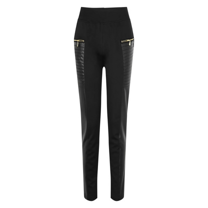 Legging Femme Couture en Similicuir Premium