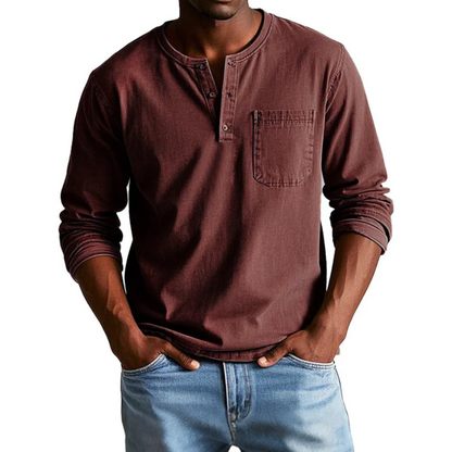 Vintage Raglan Cotton and Linen Men's T-shirt